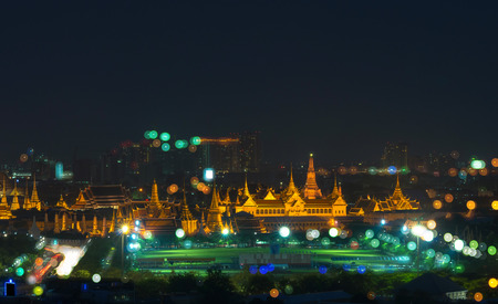 Bangkok Grand Palace or Wat Phra Keao Temple at twilight time in Bangkok Thailandの写真素材