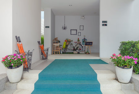 BANGKOK, THAILAND - AUG 11 : Interior Backdrop of Vista Park Sathorn-Pinklao for central facility, is located at ratchaphruek on August 11,2014, Bangkok, Thailandのeditorial素材