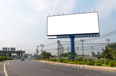 Blank billboard for new advertisementの写真素材