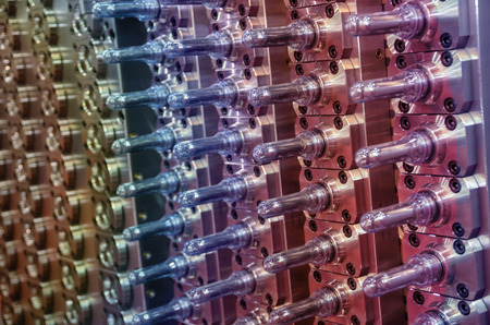 Industrial equipment of PET preformsの写真素材