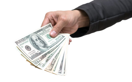 Businessman Hand with usd dollar money