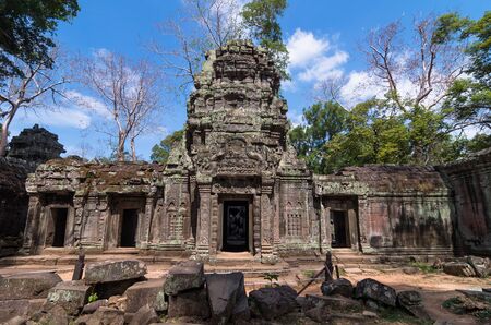 ancient Prasat Ta Phrom, Angkor Wat, Cambodiaの写真素材