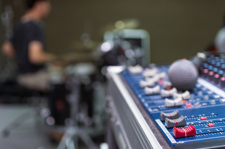 audio mixer, music equipmentの写真素材