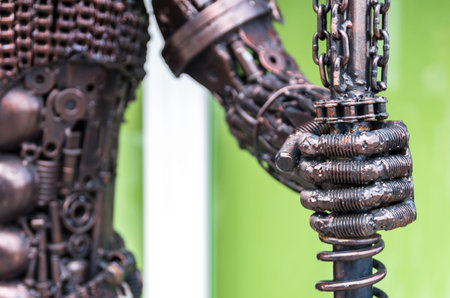 chain steel of robot handsの写真素材