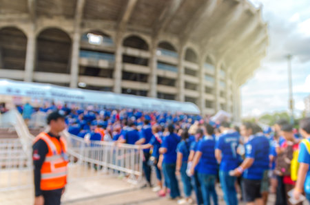Abstract blurred photo of fan sport at stadium, sport background concept