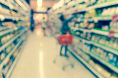 Abstract blurred photo of store in department store bokeh backgroundの写真素材