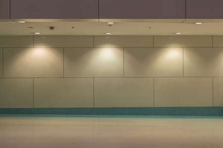 empty wall with lightsの写真素材