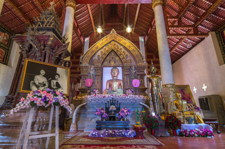 Buddha image in Phaya Wat temple, Nan province,Thailand, public domainのeditorial素材