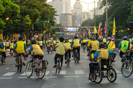 BANGKOK - DEC 11 : Event Bike for dad from Thailand. Many people go to Bike for dad event to show...