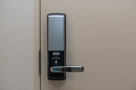 Automatic Door lock on the doorの写真素材
