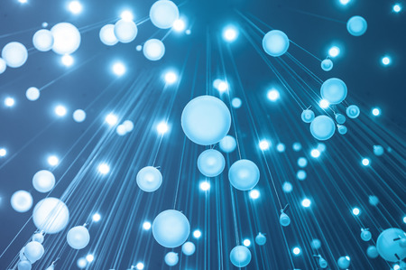 Christmas lights festive decorations, Lighting decorate conceptの写真素材