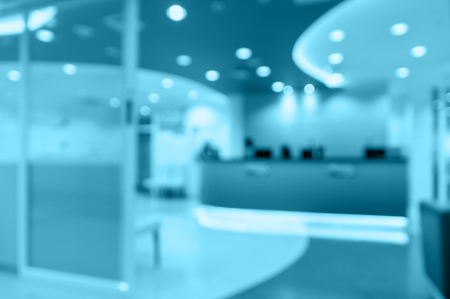 Abstract photo blurred of hospital background, Hospital and physician conceptの写真素材