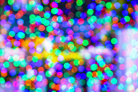Blurred Photo bokeh from luxury lighting decorate, abstract and background, christmas and new year...