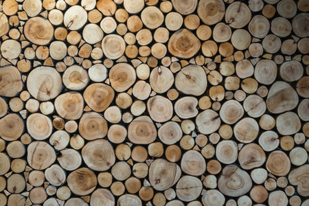 Cutting wooden background for decorate interior with low light