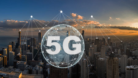 Artificial Intelligence for Deep Learning Technology over the Philadelphia Pennsylvania cityscape...