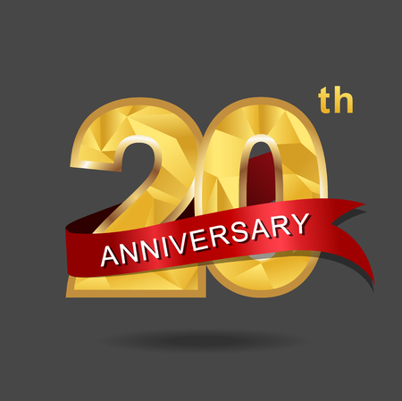 20 years anniversary celebration logotype.のイラスト素材