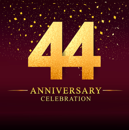 44 years anniversary. celebration 44th years.のイラスト素材
