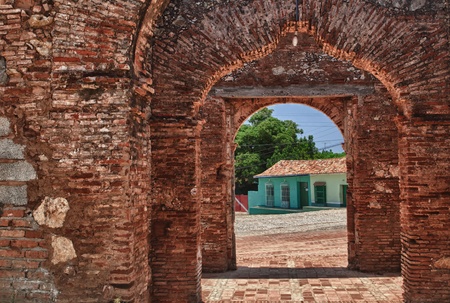 old building in Trinidad, Cubaの写真素材