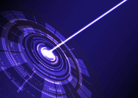 Light Ring Laser vector design technology digital circle abstract 
background used for graphic,communication concept,telecoms concept,
internet concept,online concept,electricのイラスト素材