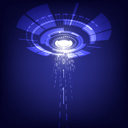 Light Ring Laser vector design technology digital circle abstract 
background used for graphic,communication concept,telecoms concept,
internet concept,online concept,electric concのイラスト素材