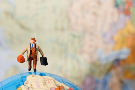 travelling alone around the world の写真素材