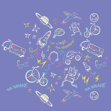 Pattern of toy backgroundのイラスト素材