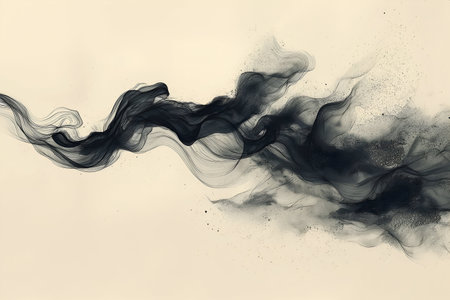 Abstract smoke moves on a white background. Design element. Abstract texture.の素材