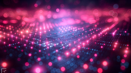 3d illustration of abstract technology digital background. Network connection structure.の素材