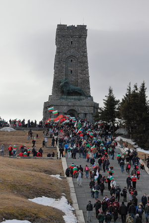 March 3th 2017, Bulgarian national day , Shipka peakのeditorial素材