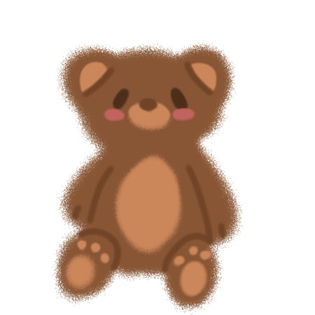 cute teddy bear in brownの写真素材