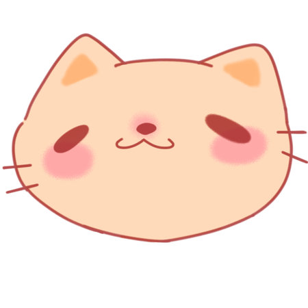 Cute cat face. Hand drawn vector illustration isolated on white background.の写真素材