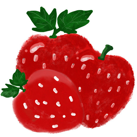 Strawberries on a white background. Watercolor illustration. Vector.の写真素材