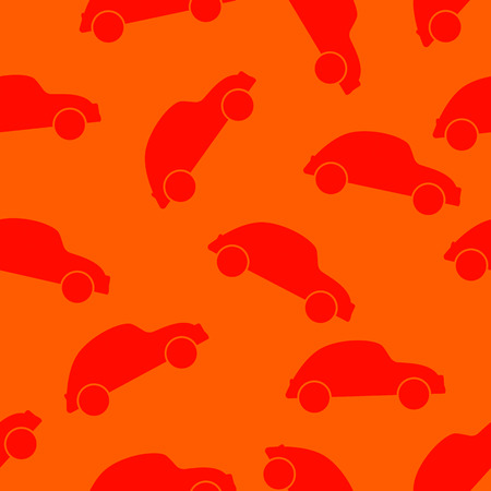 Cars orange seamless patternのイラスト素材