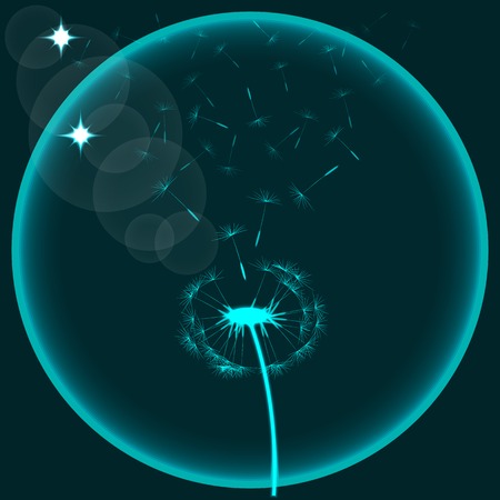 Abstract art unusual background dandelionのイラスト素材