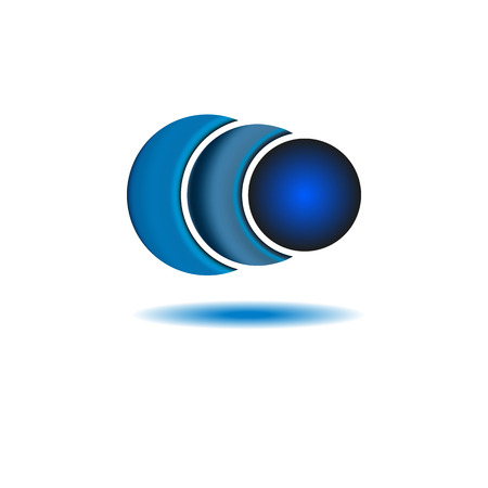 Business abstract circle, company blue design templateのイラスト素材