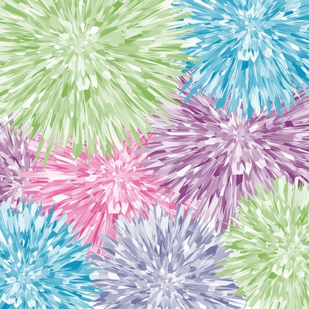 Colorful dandelions stylized watercolor, abstract flowers backgroundのイラスト素材