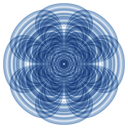 Abstract blue flower, element of the pattern design