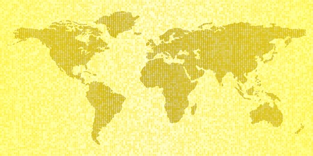 Map of the world, yellow abstract travel backgroundのイラスト素材