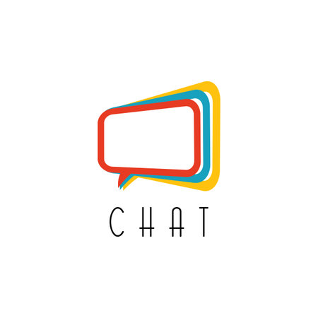 Chat logo. talking concept, idea communication technology signのイラスト素材