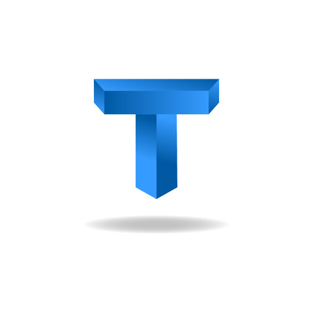 Mockup logo T letter, graphic emblem templateのイラスト素材