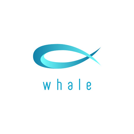 Whale, animal mockup logo, abstract graphic symbolのイラスト素材