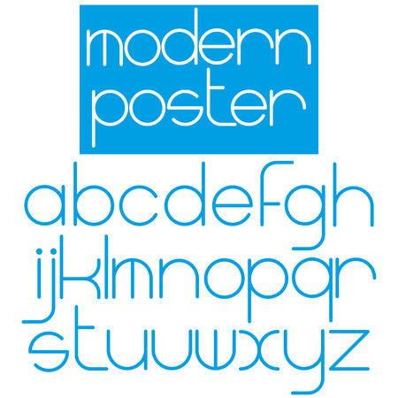 Modern font for poster, brochure, booklet, flyer, typography element of designのイラスト素材