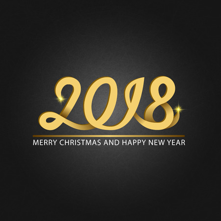 Happy New Year greeting card design.のイラスト素材