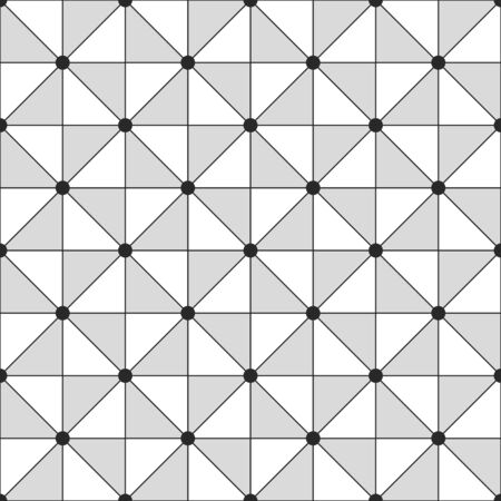 Monochrome mesh seamless pattern tiles triangular shape geometric correct order clear lines minimalist styleのイラスト素材