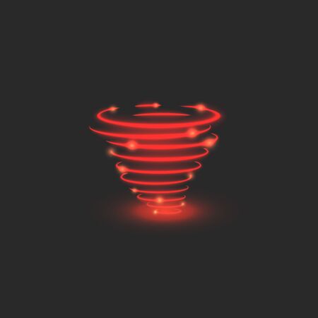 Neon funnel energy effect glow lush lava, magic futuristic storm vortexのイラスト素材
