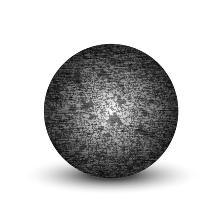 Stone ball with granite texture isolated on white background realistic vector 3d object.のイラスト素材