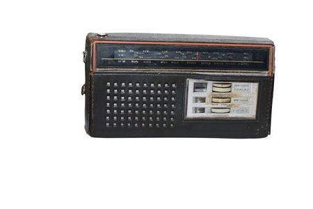 old radio under the light backgroundの写真素材