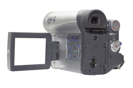 video camera under the white backgroundの写真素材