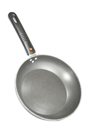  frying pan under the white background の写真素材