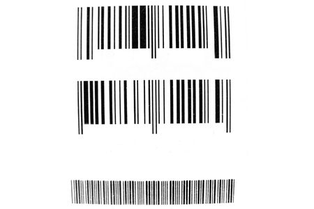The image of bar codes under the white backgroundの写真素材